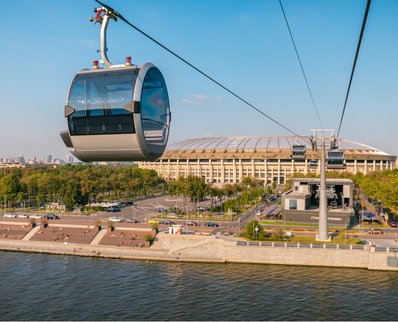 Moscow ropeway in Luzhniki